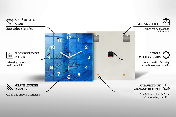 Horloge murale carrée Cerf en chemise