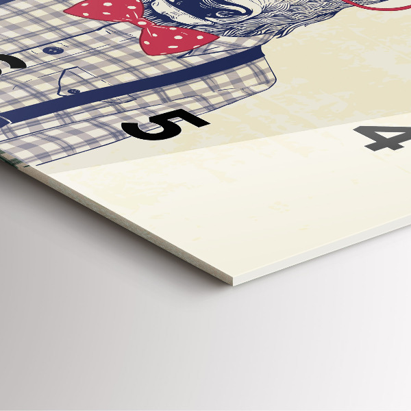 Horloge murale carrée Cerf en chemise