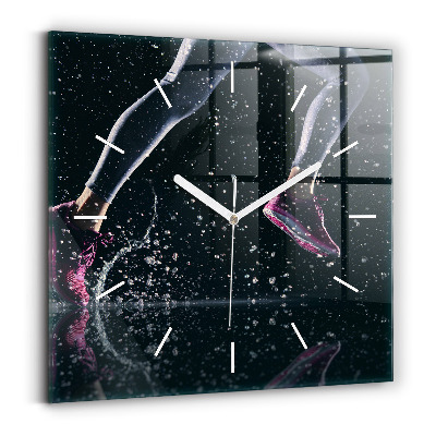 Horloge murale carrée Mode de vie sain et course à pied