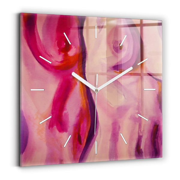 Horloge murale carrée Peindre des femmes