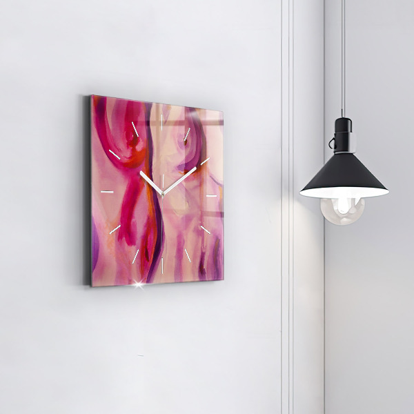 Horloge murale carrée Peindre des femmes