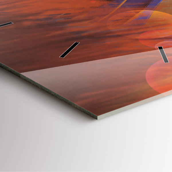 Horloge murale carrée Chevalier avec une épée