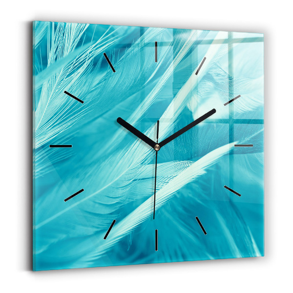Horloge murale carrée Vert turquoise vintage