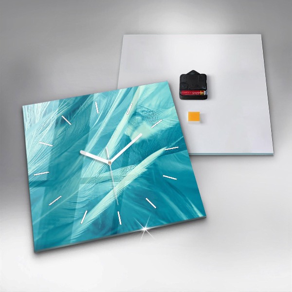 Horloge murale carrée Vert turquoise vintage