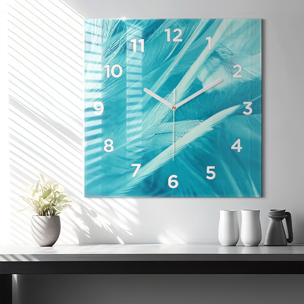 Horloge murale carrée Vert turquoise vintage