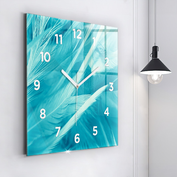 Horloge murale carrée Vert turquoise vintage