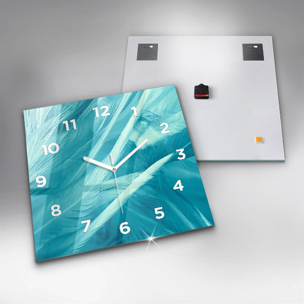Horloge murale carrée Vert turquoise vintage