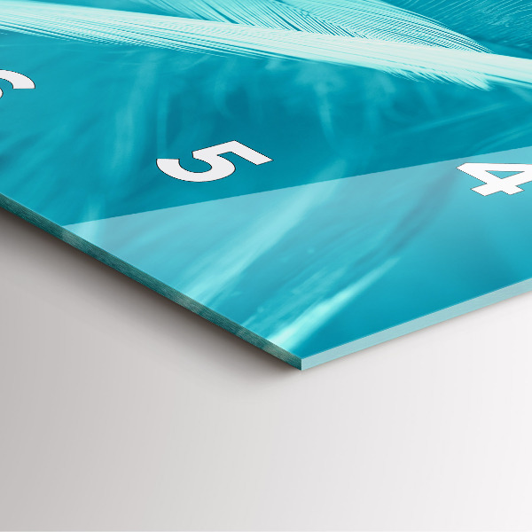 Horloge murale carrée Vert turquoise vintage