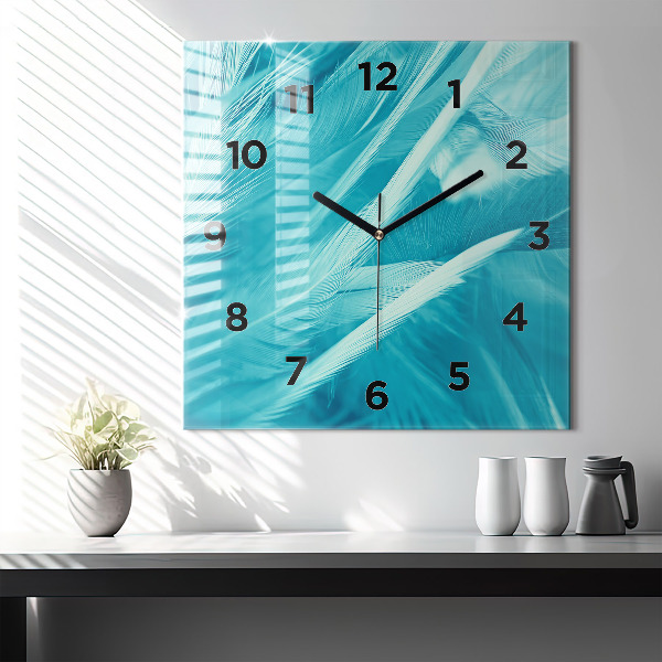 Horloge murale carrée Vert turquoise vintage