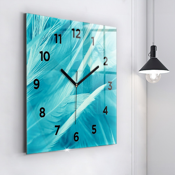 Horloge murale carrée Vert turquoise vintage