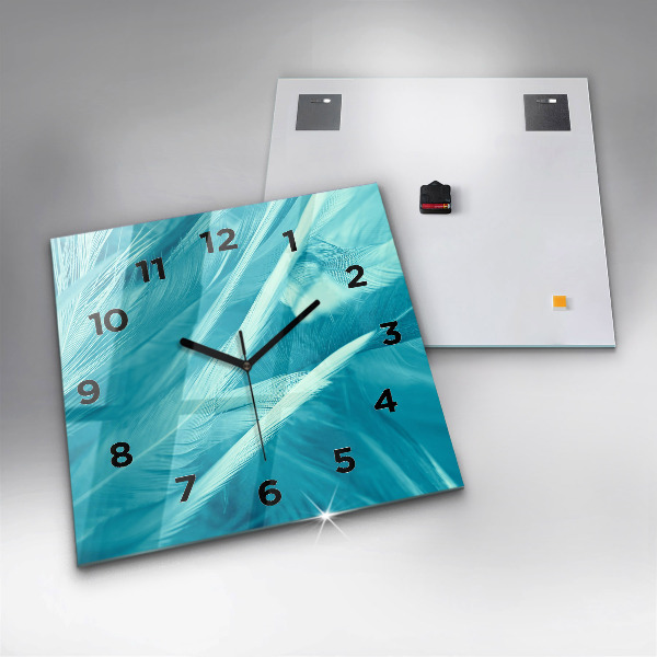 Horloge murale carrée Vert turquoise vintage