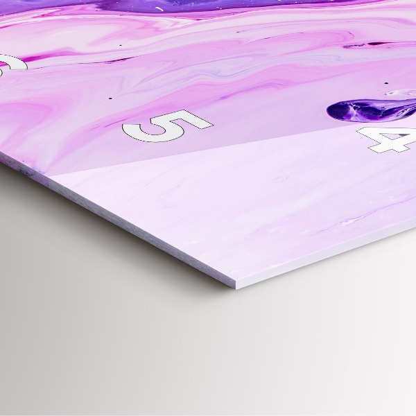 Horloge murale carrée Fond coloré