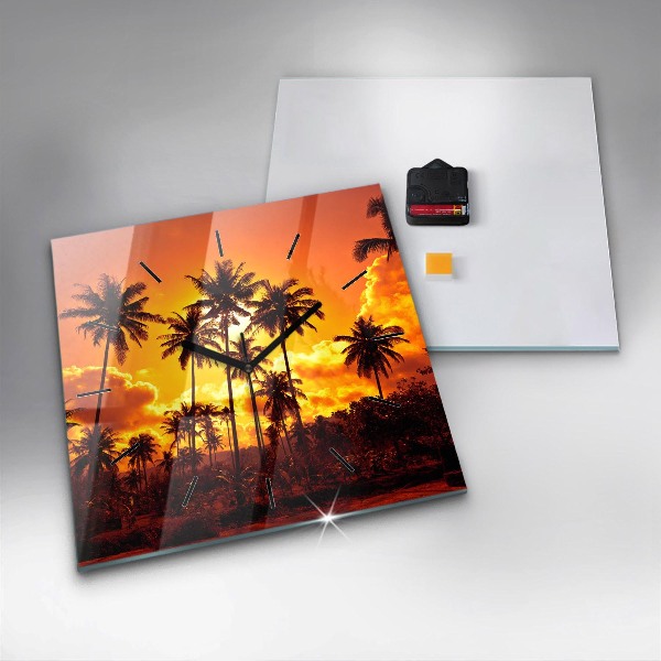 Horloge murale carrée Thaïlande Plage de Klong Prao