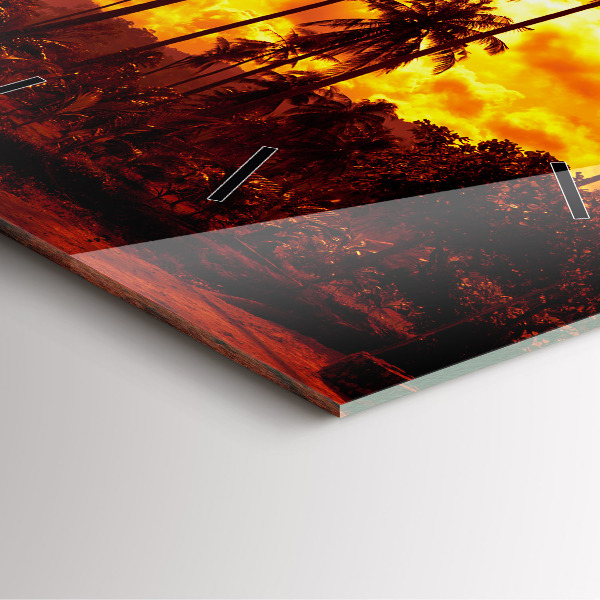 Horloge murale carrée Thaïlande Plage de Klong Prao