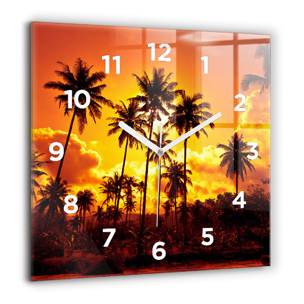 Horloge murale carrée Thaïlande Plage de Klong Prao