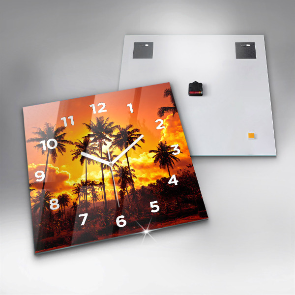 Horloge murale carrée Thaïlande Plage de Klong Prao