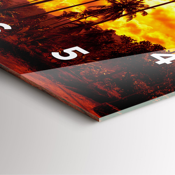 Horloge murale carrée Thaïlande Plage de Klong Prao