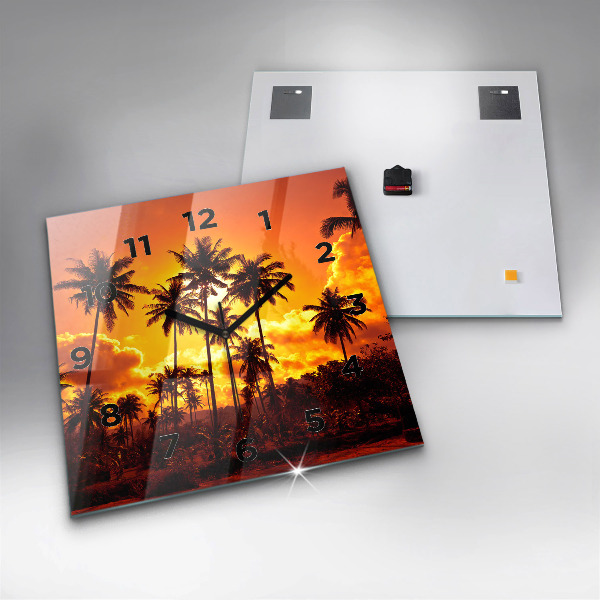 Horloge murale carrée Thaïlande Plage de Klong Prao