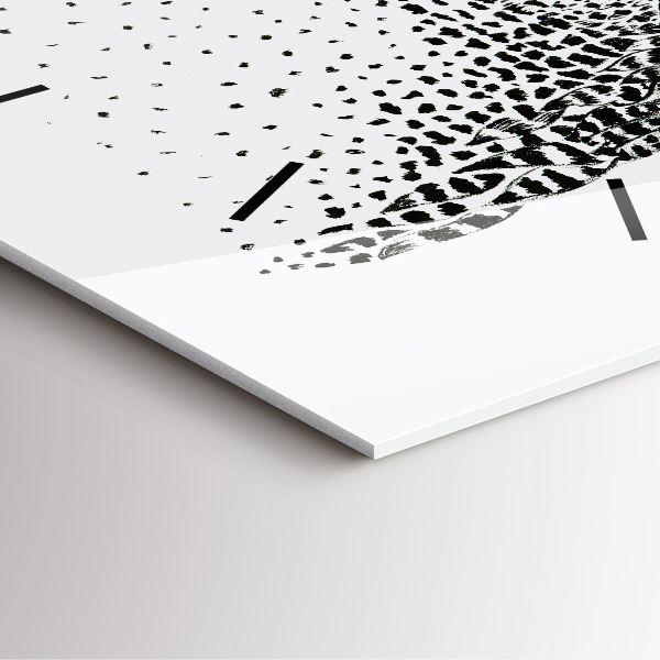 Horloge murale carrée Hibou dessiné avec des lunettes