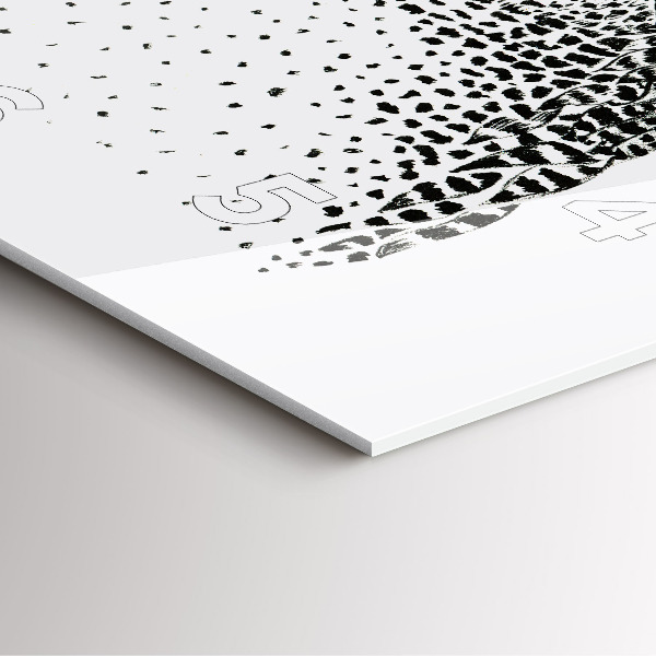 Horloge murale carrée Hibou dessiné avec des lunettes