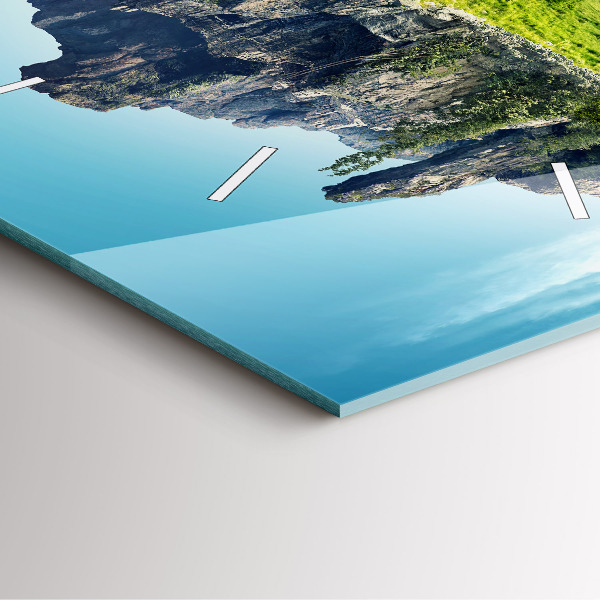 Horloge murale carrée 'L''île volante'