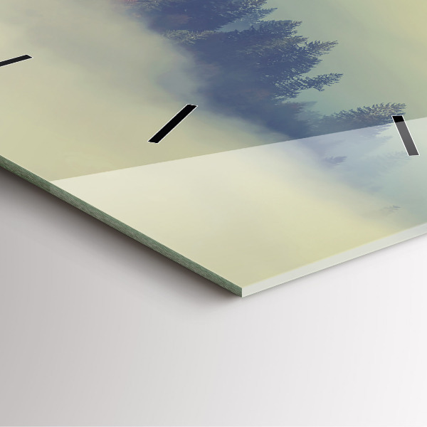 Horloge murale carrée Aigle de la forêt brumeuse