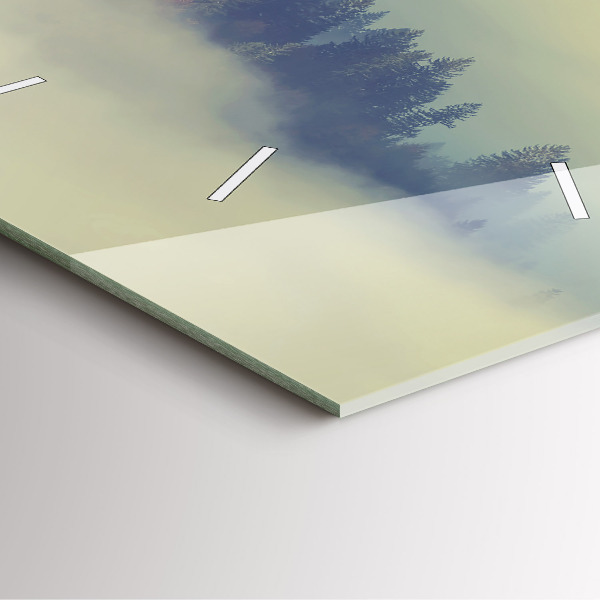 Horloge murale carrée Aigle de la forêt brumeuse