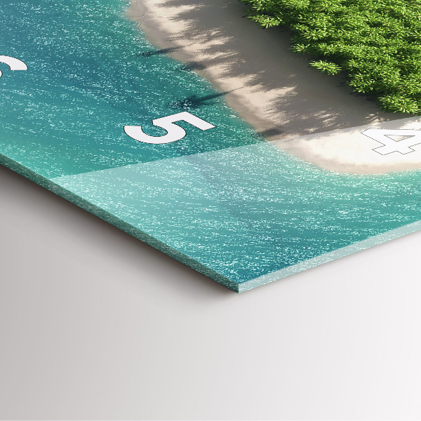 Horloge murale carrée Île du Cœur