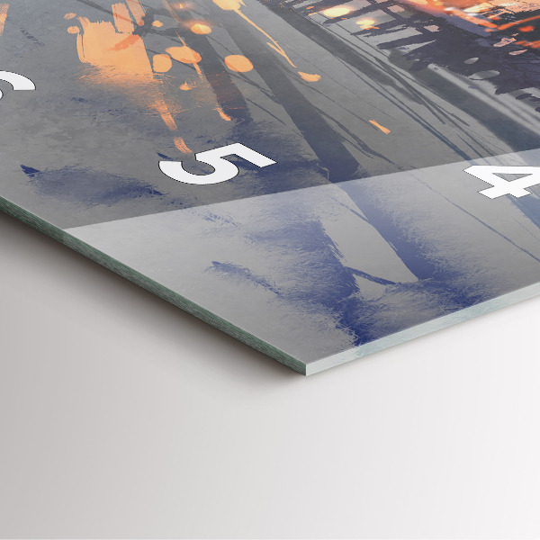 Horloge murale carrée 'Paysage d''arbres d''hiver'