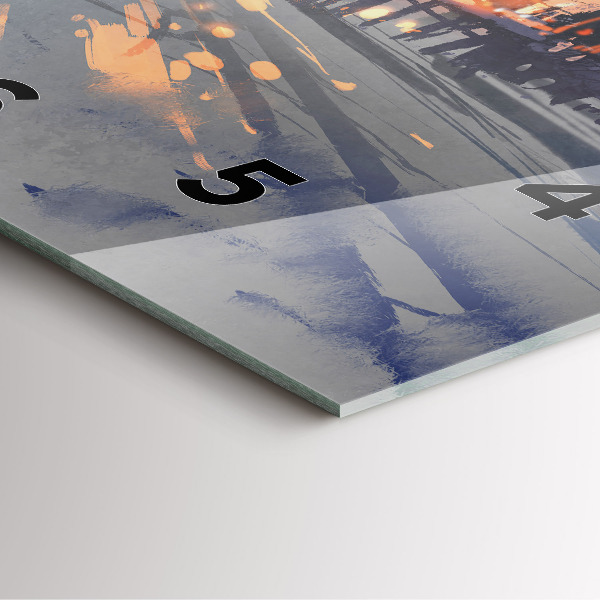 Horloge murale carrée 'Paysage d''arbres d''hiver'