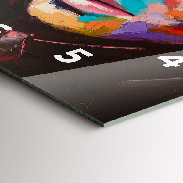 Horloge murale carrée 'Portrait d''une femme'