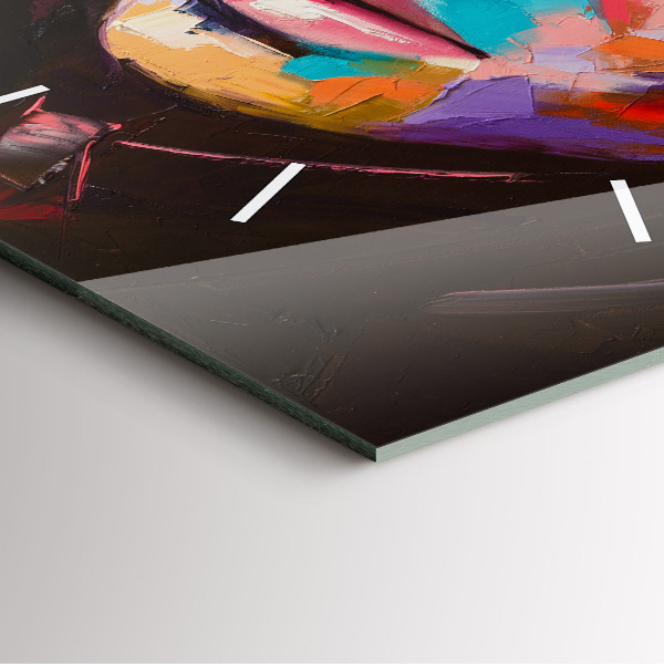 Horloge murale carrée 'Portrait d''une femme'