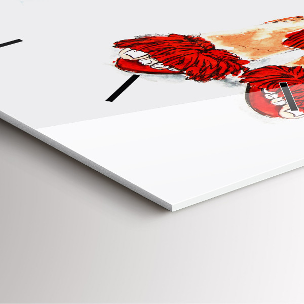 Horloge murale carrée Talons hauts pour femmes