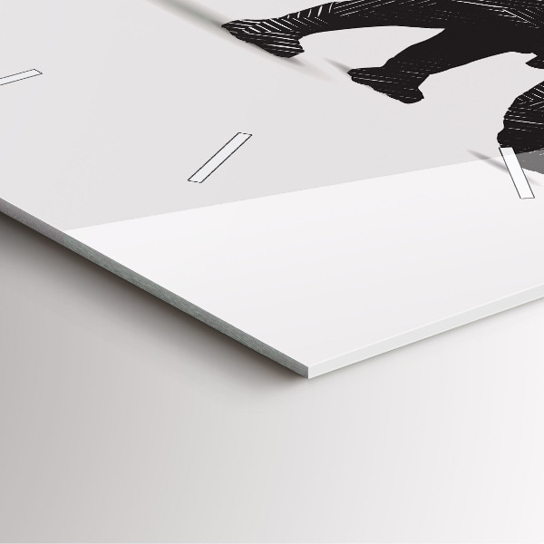 Horloge murale carrée Dessin au trait de rhinocéros