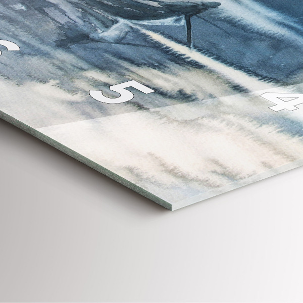 Horloge murale carrée Pêcheur sur le lac