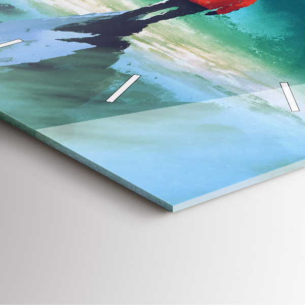 Horloge murale carrée 'L''homme dans la lune'