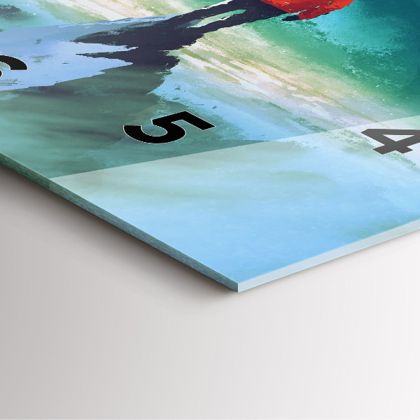 Horloge murale carrée 'L''homme dans la lune'