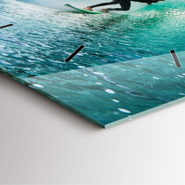 Horloge murale carrée Surf à Hawaï