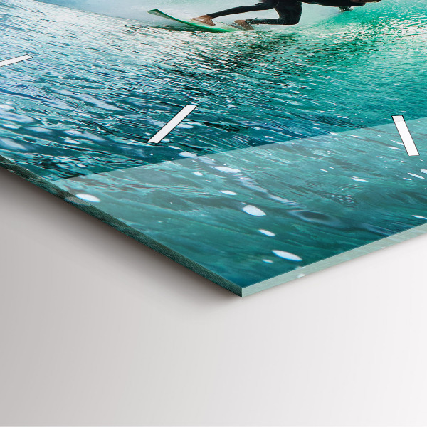 Horloge murale carrée Surf à Hawaï