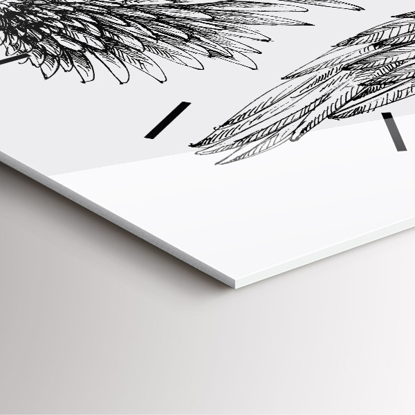 Horloge murale carrée 'ailes d''ange'