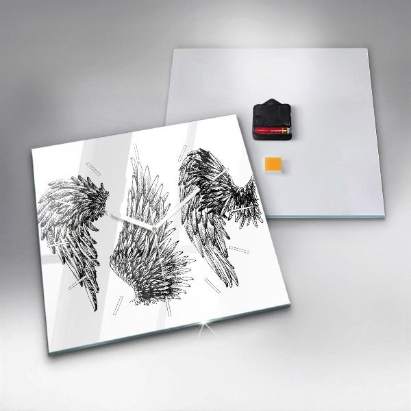 Horloge murale carrée 'ailes d''ange'