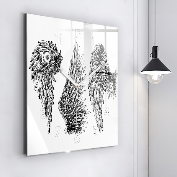 Horloge murale carrée 'ailes d''ange'