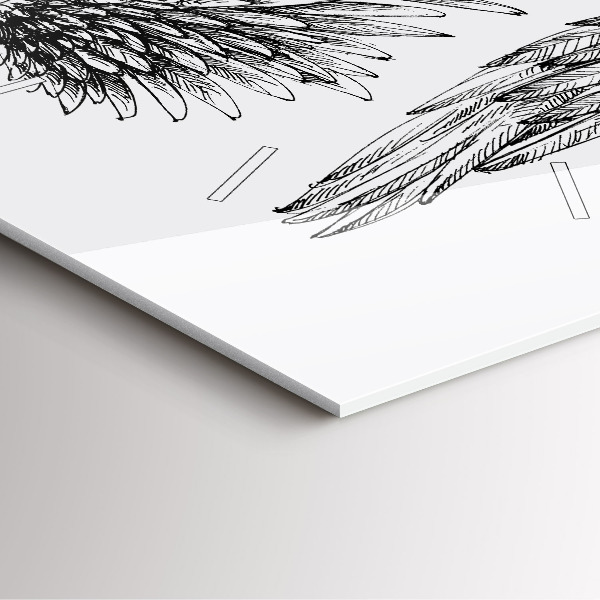 Horloge murale carrée 'ailes d''ange'