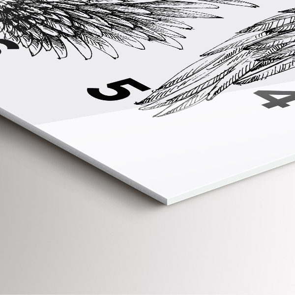 Horloge murale carrée 'ailes d''ange'