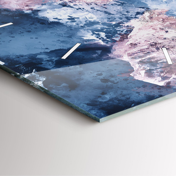 Horloge murale carrée Chaînes de montagnes abstraites