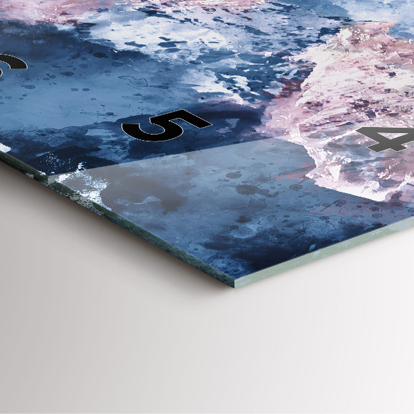 Horloge murale carrée Chaînes de montagnes abstraites