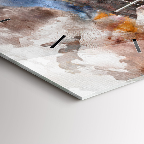 Horloge murale carrée Graphiques de guitare