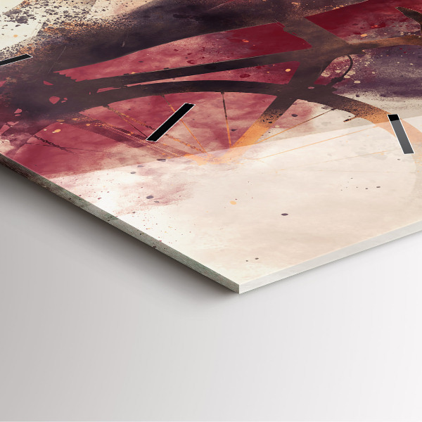 Horloge murale carrée Femme et vélo