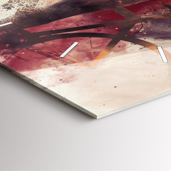 Horloge murale carrée Femme et vélo