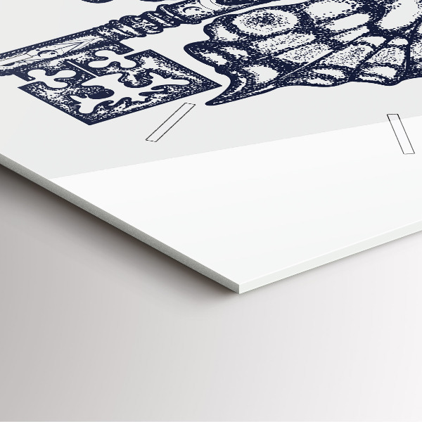 Horloge murale carrée Papillon et clé - style bohème